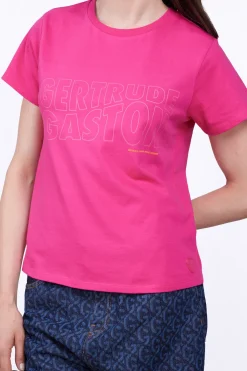 T-Shirts*Gertrude T-Shirt Uni En Coton Regular Lina Magenta