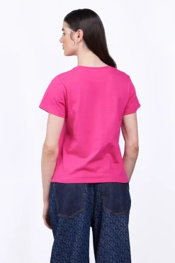 T-Shirts*Gertrude T-Shirt Uni En Coton Regular Lina Magenta