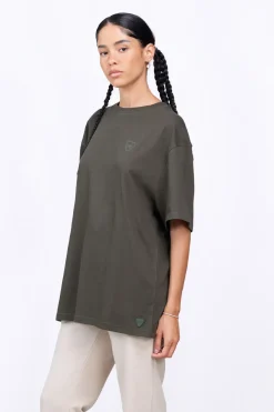 T-Shirts*Gertrude T-Shirt Unisexe Coupe Droite Leonce Puffer Kaki