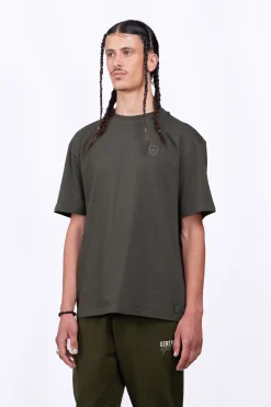 T-Shirts*Gertrude T-Shirt Unisexe Coupe Droite Leonce Puffer Kaki