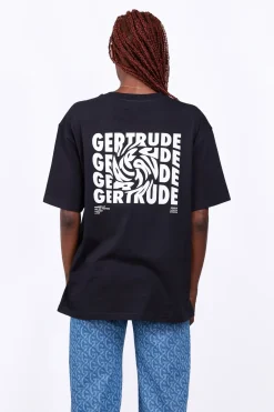 T-Shirts*Gertrude T-Shirt Unisexe Regular Imprime Dos Leonce Twisted Black