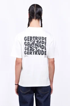 T-Shirts*Gertrude T-Shirt Unisexe Regular Imprime Dos Leonce Twisted Optic White