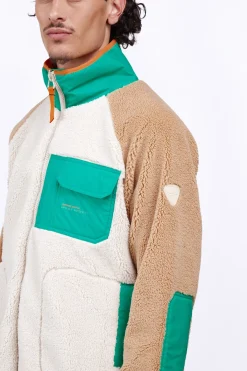 Vestes & Surchemises*Gertrude Veste En Sherpa Et Empiecements Nylon Raphy
