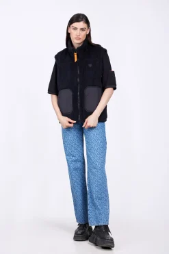 Vestes & Surchemises*Gertrude Veste Sans Manches Bi-Matiere Bakary Light Black