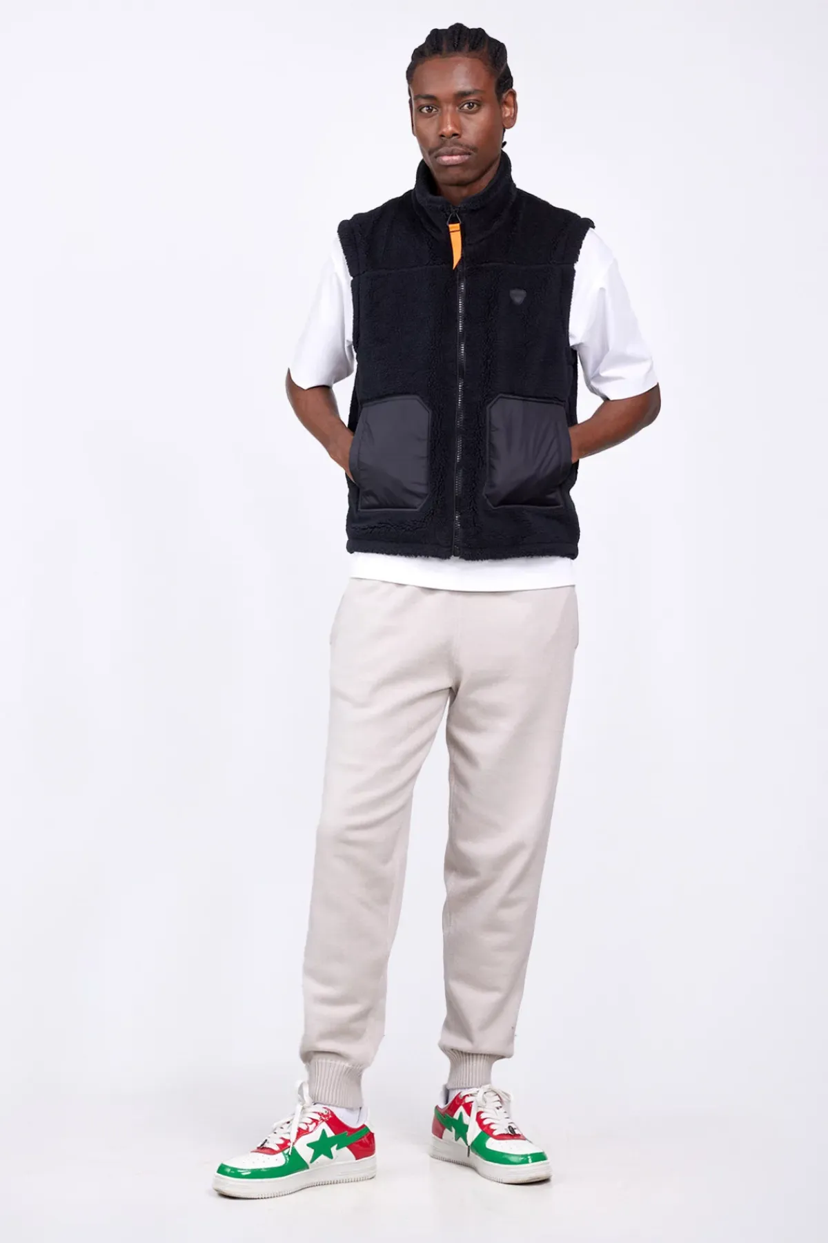 Vestes & Surchemises*Gertrude Veste Sans Manches Bi-Matiere Bakary Light Black