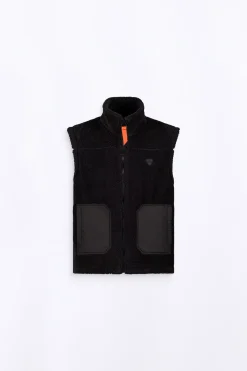 Vestes & Surchemises*Gertrude Veste Sans Manches Bi-Matiere Bakary Light Black
