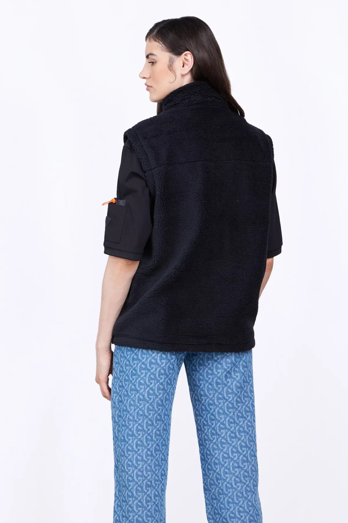 Vestes & Surchemises*Gertrude Veste Sans Manches Bi-Matiere Bakary Light Black