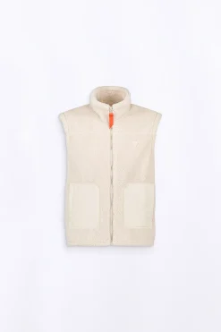 Vestes & Surchemises*Gertrude Veste Sans Manches Bi-Matiere Bakary Light Ecru