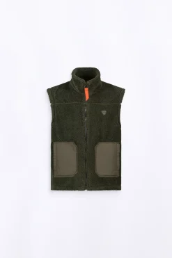 Vestes & Surchemises*Gertrude Veste Sans Manches Bi-Matiere Bakary Light Kaki