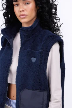 Vestes & Surchemises*Gertrude Veste Sans Manches Bi-Matiere Bakary Light Night