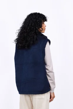 Vestes & Surchemises*Gertrude Veste Sans Manches Bi-Matiere Bakary Light Night